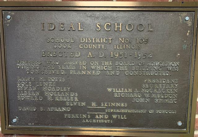 Ideal School founding Plaque 